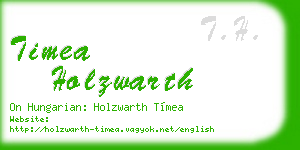 timea holzwarth business card